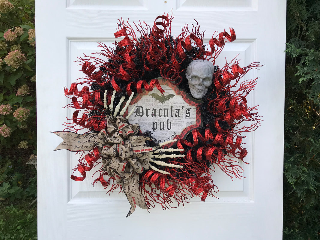 Dracula Halloween Wreath