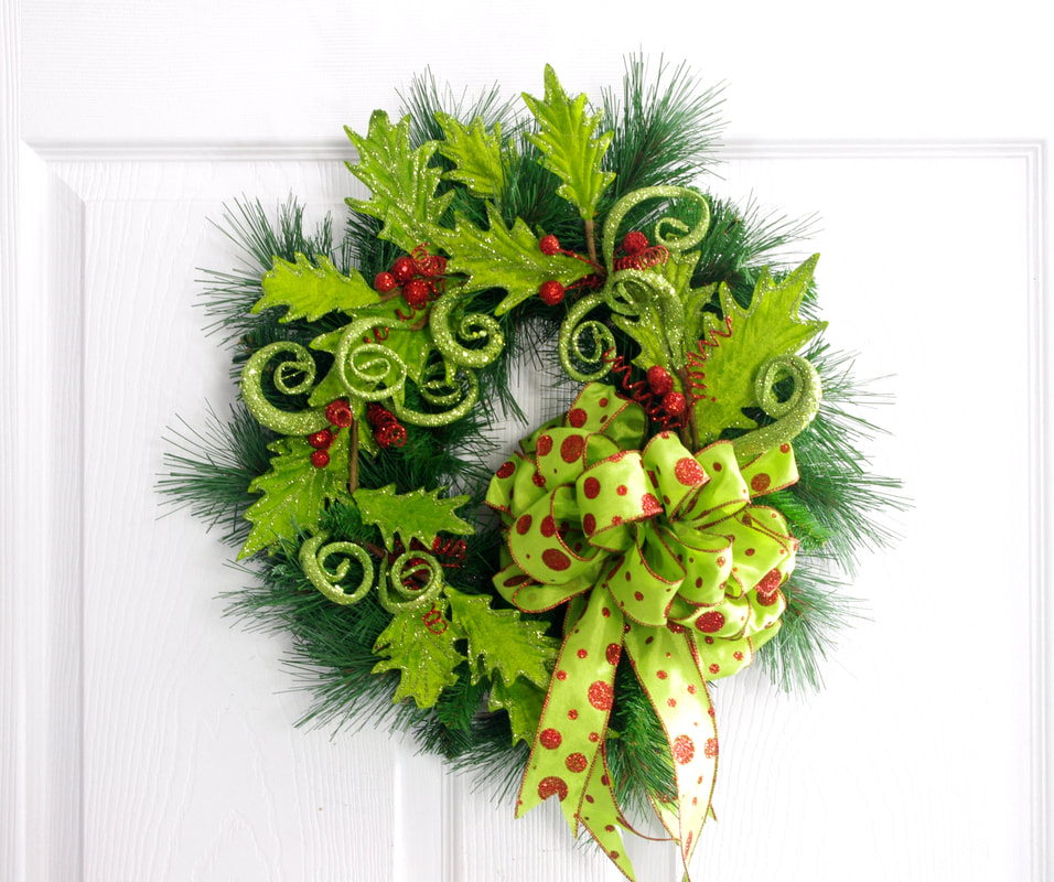 Christmas Holly Wreath by Seasonal Accent