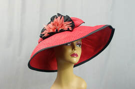 Red and Black Kentucky Derby Hat
